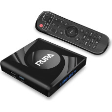 RUPA Android TV Box 13.0, 2025 Viimane Android Box RAM 2G ROM 16G WiFi6 Enternet 10/100M Bluetooth 5.0 USB 3.0 toetab 3D HD 8K Cast Screen TV Boxi
