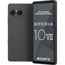 Sony Xperia 10 VII - 6,1-tolline 19,5:9 OLED 120 Hz, pikk aku - 5000 mAh aku, kolm fookuskaugust, 3,5 mm heli, Android 15, IP65/68, Dual SIM hübriid, Charcoal Black