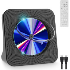 Gueray DVD-mängija telerile Kõik piirkonnavabad laua-DVD/CD-mängija koju Bluetooth-kõlarid ekraaniga Häirekell FM-raadio CD-mängijaga USB-kaardi taasesitus Koos puldiga HDMI-kaabliga