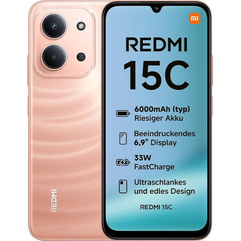 Xiaomi Redmi 15C 4+128 Twilight Orange (ilma toiteadapterita)