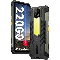Ulefone Armor 24 Outdoor nutitelefon 24G + 256GB 2,2000mAh aku 66W, 1000 luumeni LED-valgus Android 14 Välitingimustes kasutatav mobiiltelefon ilma lepinguta FHD + 6.78 tolli 64MP + 64MP öönägemiskaamera Dual SIM