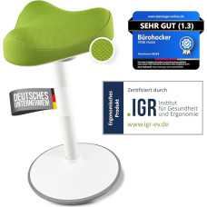 Vina Home SH-01S Ergonoomiline kontoritool [IGR sertifitseeritud] | Ergonoomiline kõrgusreguleeritav tool [47-65 cm] Ergonoomiline tool tööks ja vaba aja veetmiseks | Swing Effect [Non-Slip] (roheline)