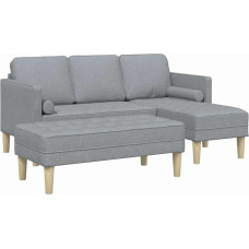 Rantry 2-osaline diivan komplekt mit Kissen Hellgrau Stoff Diivan Diivan Model3329252