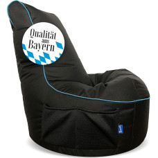 Bruni Cockpit mängukott seljatoega ja kambriga, sobib sise- ja välitingimustes kasutamiseks, valmistatud Saksamaal (must/sinine)