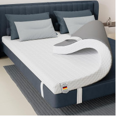 Madratsi pealisplaat, 7 cm Memory Foam Topper koos pestava kattega, Memory Foam madratsi pealisplaat Box Spring voodile ja ebamugavale voodile, diivanvoodile (160 x 200 cm)