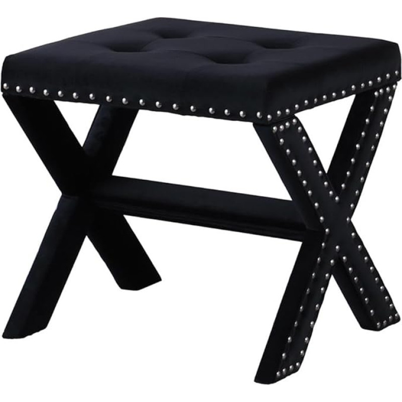 Best Master Furniture Sasha must sametist pink hõbedaste naelapeadega servaga