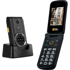 AGM M8 FLIP 4G vanem mobiiltelefon suurte nuppudega mobiiltelefoniseadmetega, veekindel / lekkekindel, kiire koostis, suur klaviatuur, SOS, 104dB, 1500mAh, 4G Dual SIM