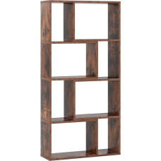 GIANTEX 8-kohaline raamaturiiul, ruumijaotusriiul 60 x 20 x 120 cm, puidust seisev riiul 2 kallutuskaitseseadmega, kuubiku riiul elutuppa ja lastetuppa (pruun)