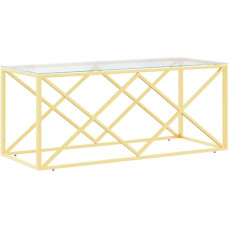 vidaXL kohvilaud, küljelaud, klaasist lauaplaat, diivanilaud, kohvilaud elutuppa, elutoa laud, tööstuslik stiil, roostevabast terasest klaasist