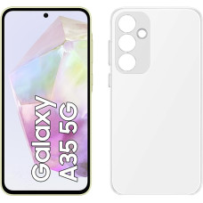 Samsung Galaxy A35 5G nutitelefon, Android mobiiltelefon ilma lepinguta, 256 GB / 8 GB RAM, 2 päeva aku, 50 MP kaamera, Awesome Lemon + selge ümbris