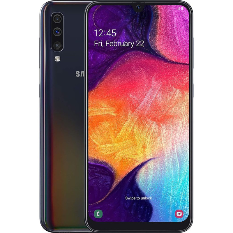 Samsung Galaxy A50 nutitelefon 16,3 cm/6,4 tolli, 128 GB sisemälu, 4 GB RAM - Saksa versioon, nutitelefon, 128 GB, must