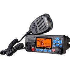 Retevis RA27 mere raadiosaatja, IP67 veekindel käsiraadio, D-klassi DSC, mereraadio koos GPS-iga, 88 kanalit, professionaalne mereraadio (1 tk, must)