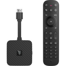 MagentaTV Stick 2nd Gen | TV ja striimimine WLANi kaudu I MagentaTV 160 HD-saatjaga, 4K UHD, HDR, Live ja ajavahetus | Streaming teenused (Netflix, Disney+, RTL+, DAZN, Wow) ja Google Play Store.