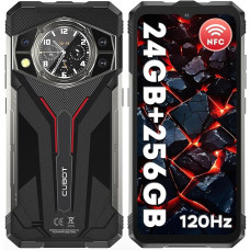 CUBOT Kingkong AX Outdoor mobiiltelefon 2.2GHz G99 protsessor, 6.58 tolli FHD + 120Hz vastupidav nutitelefon, 24GB + 256GB ehitusplatsil mobiiltelefon Android 14.1.32 tolli tagumine ekraan, 100MP/5100mAh (33W)/IP68