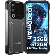 DOOGEE Blade 20 Ultra Outdoor mobiiltelefon ilma lepinguta, 32GB + 512GB/2TB Outdoor nutitelefon 10300mAh, 1,54-tolline tagumine ekraan 6,6-tolline HD+, 50MP + 8MP, Octa Core T7250 Android 14, 3 kaardipesa/NFC