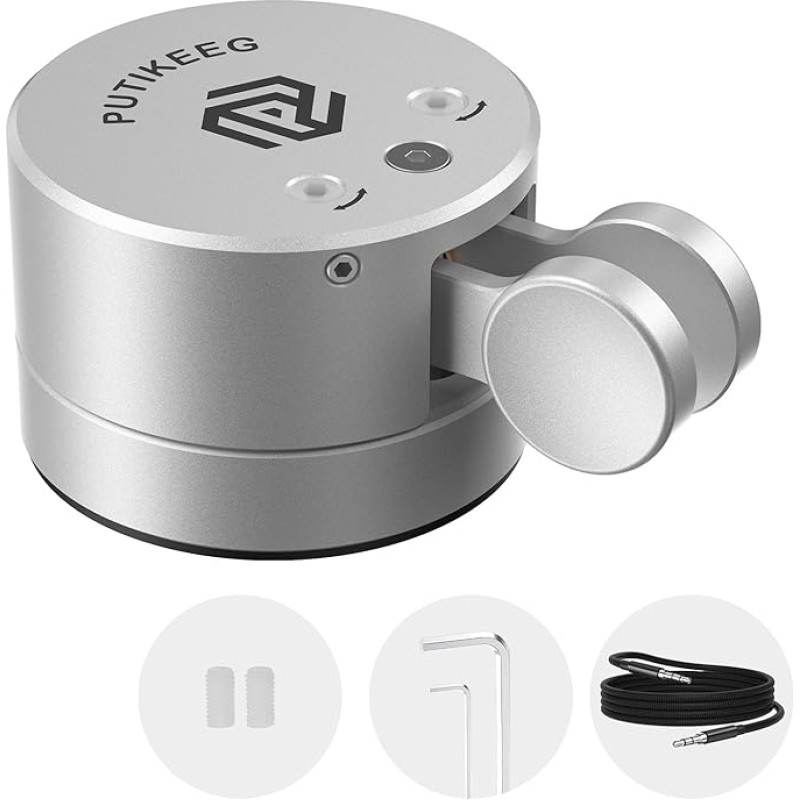 Putikeeg Mini Morset Button - CW Double Paddle magnetilise alusega, Magnetic Return Paddle Morset Button raadioamatööridele (hõbedane)