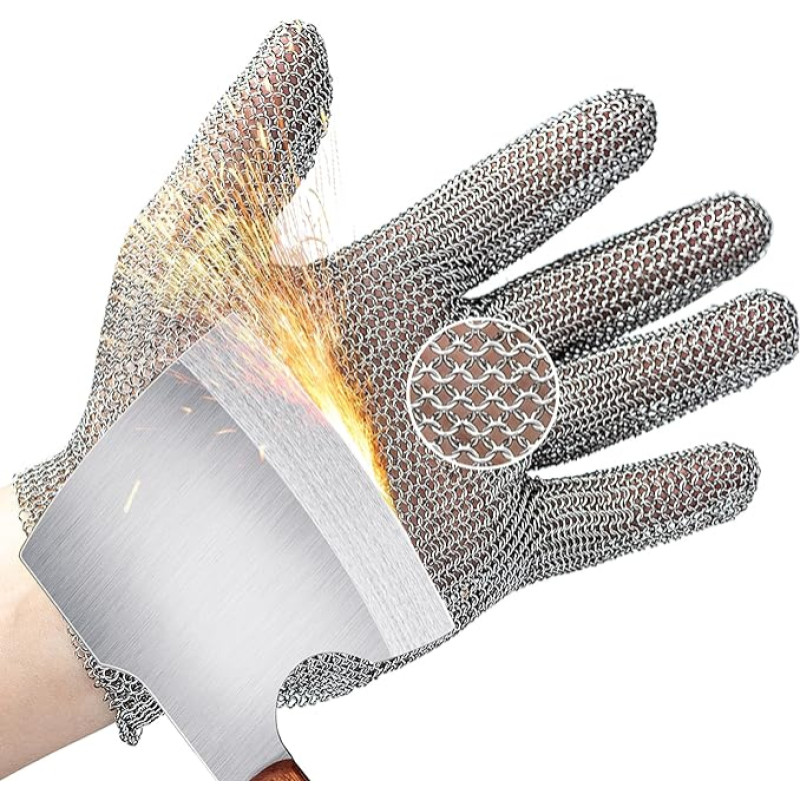 Schwer Chain Glove Butcher Gloves Cut Resistant Gloves for Food Handling Oyster Glove Meat Cutting Butchers S