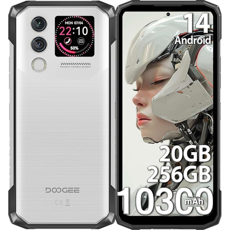 DOOGEE Blade 10 MAX väljas mobiiltelefon ilma lepinguta Android 14.10300mAh, 20GB + 256GB/2TB TF väljas nutitelefon ilma lepinguta, 6,56-tolline FHD+, 50MP + 8MP, 1,54-tolline IPS multifunktsionaalne