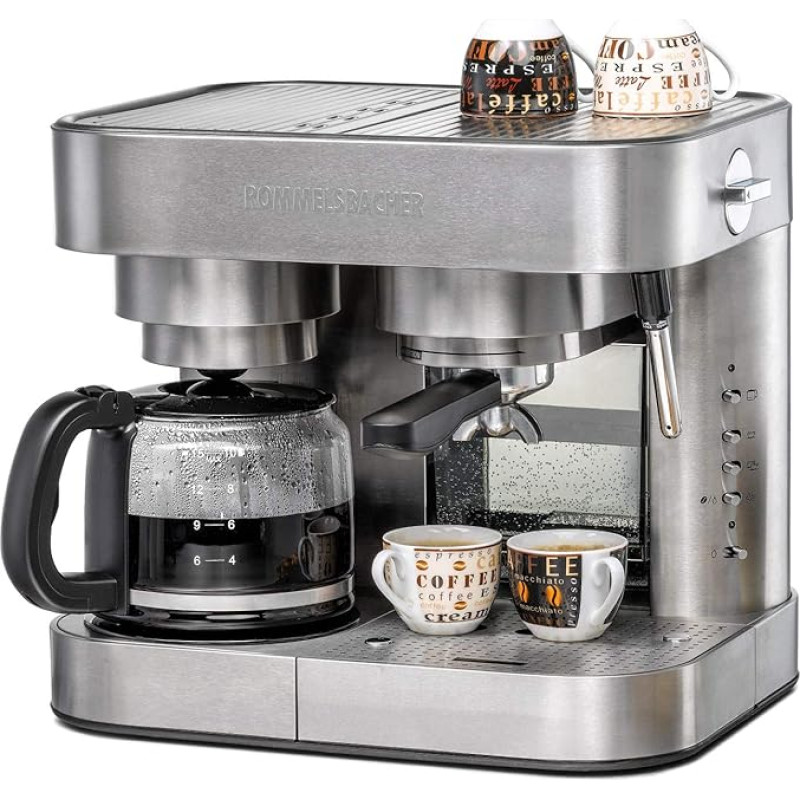 Rommelsbacher EKS Coffee Machine, Stainless Steel