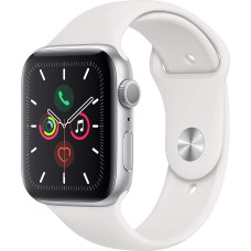 Apple Watch Series 5 44mm (GPS) - hõbedane alumiiniumist korpus valge uuendatud spordirihmaga