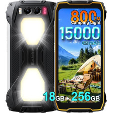 Blackview BV7300 Välitingimustes kasutatav mobiiltelefon ilma lepinguta 2025, 18GB + 256GB Välitingimustes kasutatav nutitelefon Android 14, 2 x 800LM matkalamp, 50MP + 32MP, 6.67 tolli, 15000mAh, IP68 veekindel ehitusplatsil kasutamiseks