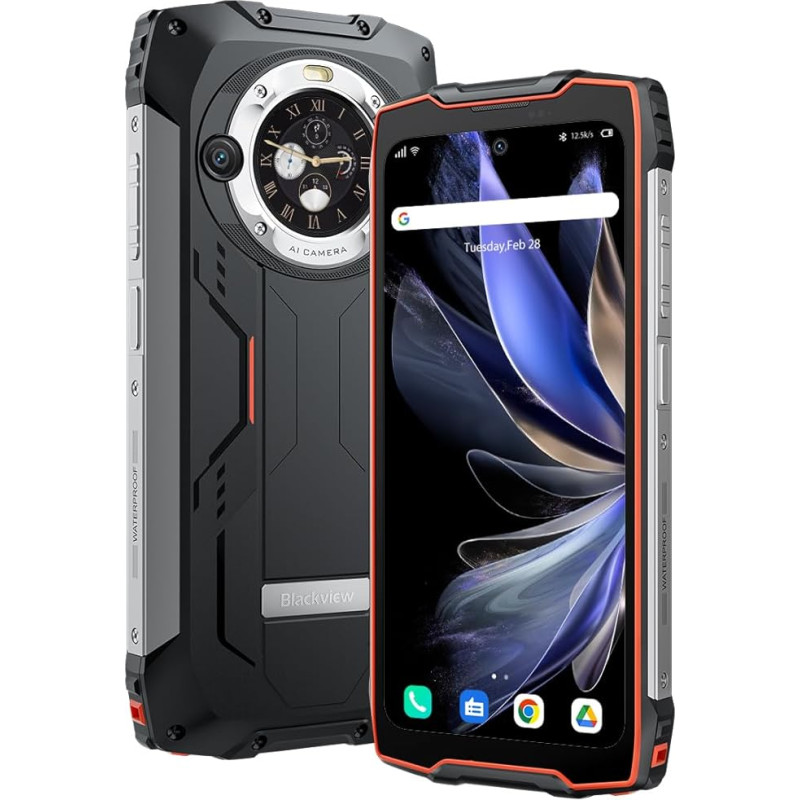 Blackview BV9300 PRO välitingimustes kasutatav mobiiltelefon ilma lepinguta (100LM Torch), 16GB + 256GB, 15080mAh aku, 6,7-tolline 120Hz 2.3K ekraan, 64MP kaamera, IP68 Android 13 veekindel nutitelefon, GPS NFC,
