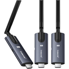 Traadita HDMI saatja ja 2 vastuvõtjat, Lemorele 1080P HDMI juhtmevaba edastamine toetab 1 saatja kuni 4 vastuvõtjat Max striiming video sülearvuti, kaamera, TV Box HDTV, monitor, projektor