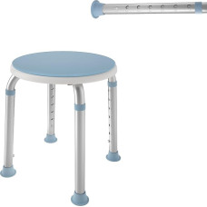 HENGMEI libisemiskindel alumiiniumist dušijalg kõrgusreguleeritav vannitoa tool 360 ° pööratav ümmargune dušitool vannitoolile eakatele koos rasedate naistega (tüüp A)