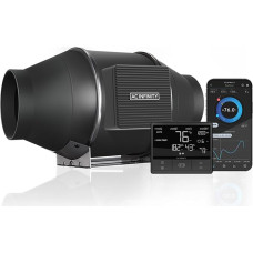 AC Infinity CLOUDLINE PRO T4 - Vaikne 100mm inline ventilaatorisüsteem koos temperatuuri/niiskuse VPD kontrolleri ja rakenduse kontrolliga kasvuhoonete ja vesiviljeluse jaoks.