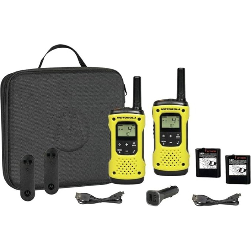 Motorola TLKR T92 H2O PMR (privaatne mobiiliradio) Walkie-Talkie (IP67, ilmastikukindel, raadius kuni 10 km), 2 tk.