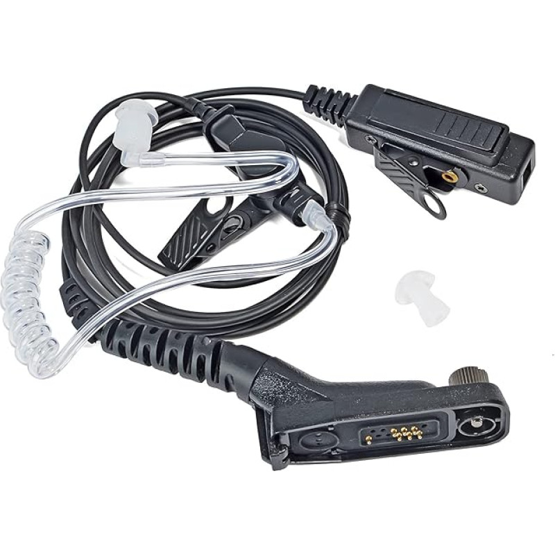 HYSHIKRA akustilised kõrvaklapid koos mikrofoniga, mis ühilduvad Motorola DP3400, DP4400, DP4800, DGP4150, XiR-P8200, Xpr-6300, kahesuunaline raadio mitme pordiga (1 pakk)