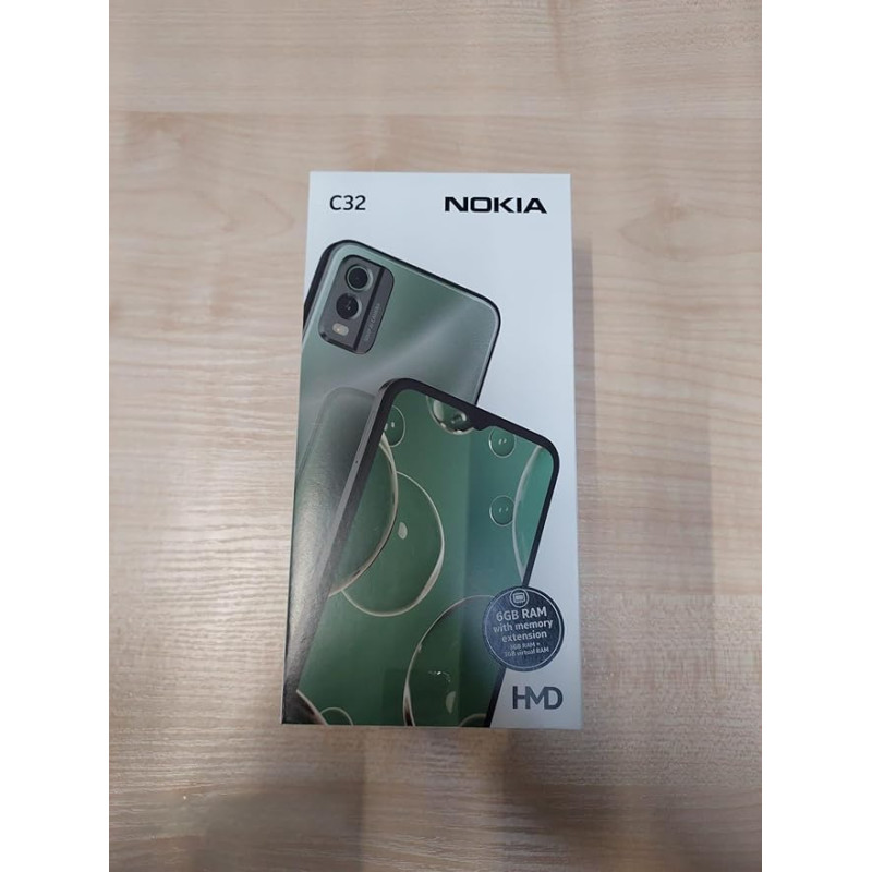 Nokia C32 nutitelefon, 64 GB mälu, 3 GB RAM, 50 MP kaksikkaamera, 6,5-tolline HD+ ekraan, 5000 mAh aku, Beach Pink