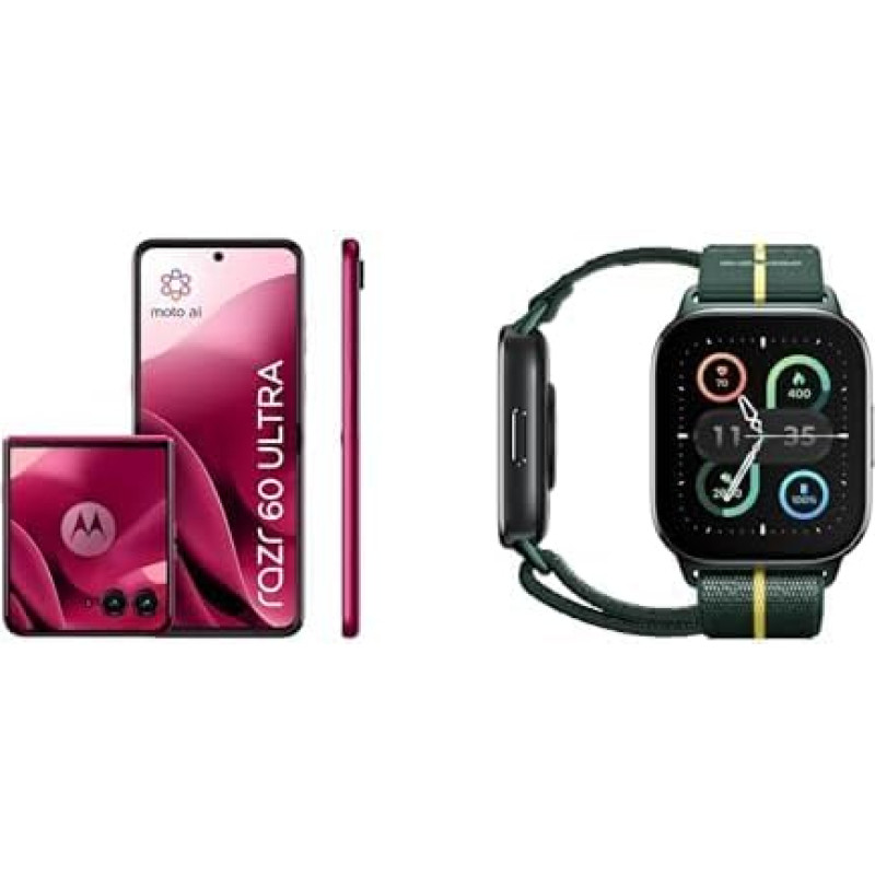 Motorola Edge 60 Fusion nutitelefon Pantone Cabaret + Moto Watch Fit