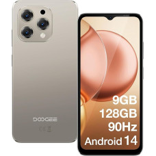 DOOGEE N55 Smartphone Ohne leping Android 14 128GB + 9GB / 1TB Handy Ohne leping, Octa Core 6,56 Zoll HD+ IPS 90Hz nutitelefon, 5150mAh 13MP + 8MP, Dual SIM 4G Simlock Freies Outdoor Handy