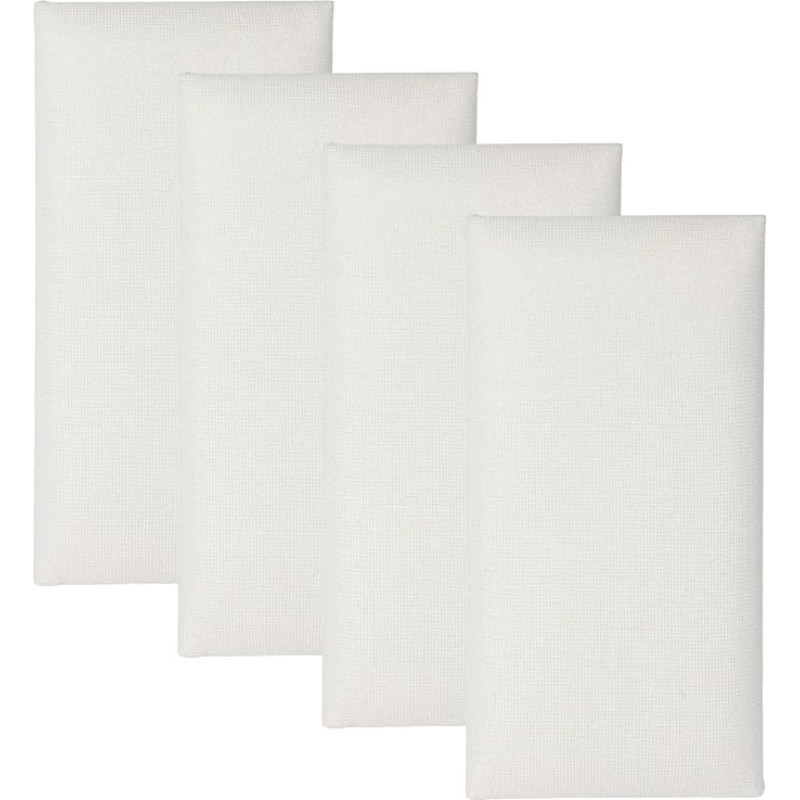 XQZMD Anti-Collision Wall Upholstery for Kids, seinale paigaldatud, polsterdatud peatugi, isekleepuvad 3D helikindlad paneelid King, Queen ja suurtele vooditele, linasest materjalist (valge)