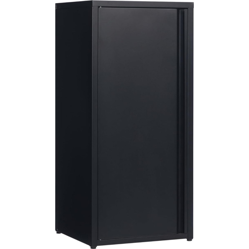 HollyHOME metallist hoiukapp, ühe uksega koridori külgkapp, magnetilise sulgemisega kontori hoiukapp, reguleeritavate riiulitega arhiivikapid elutuppa, mustas toonis