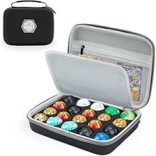 Yosuny mänguasjade korraldaja hoiukast, mis ühildub Bakugan figuuride, BakuCores ja lahingufiguuridega, mini mänguasjade konteineri kandekast 20 tükiga (must), kuusnurk, Cartoon