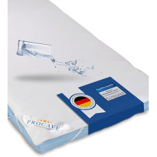 PROCAVE veekindel madratsikaitse (100 x 220 cm) - Hingav madratsi pealisplaat, valmistatud Saksamaal, valge, kortsuvaba madratsikaitse