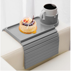 BAMBOOTRAY diivanitasside hoidja, suur diivanitaldrik 360-klassilise telefonihoidjaga, 3 in 1 bambusest diivanitaldrik koos libisemisvastase diivanikandikuga puldi, telefoni ja suupistete jaoks