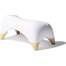 ASDFG TUSHY Ottoman Relaxed - Premium tualett-tool vannituppa - kaasaegne ja elegantne disain - valge/baamba, lühike