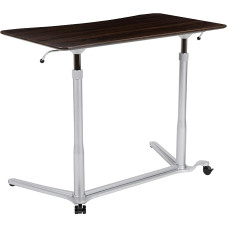 Flash Furniture Merritt arvutilaua - tumeda puidumassiiviga ergonoomiline töölaud 95 cm laiusega (reguleeritav vahemik 73,7 cm - 103,5 cm)