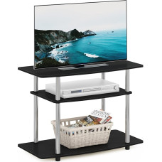 Furinno Turn-N-Tube No Tools 3-astmeline teleripult, Americano, roostevabast terasest torud