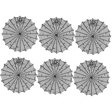 TOYANDONA 6 Stück Teiliges Halloween Platzset Spinnennetz Rundes Tischset rutschfest Hitzebeständig Dekoratives Tischset für Esstisch Party Outdoor deko 6 Stück Teiliges Halloween Platzset Spinnennetz Rundes Tischset rutschfest Hitzebeständig Dekoratives 