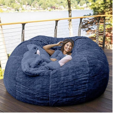 GWFBLID Bean Bag Chair Cover XXL Bean Bags Fluffy Cuddly Bean Bag Chair Cover for Adults (ilma täiteta) Machine Washable Faux Fur Cover Giant Bean Bag Chair Sofa