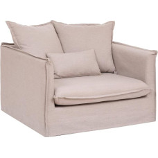 Atmosphera Odilon XL tugitool Velvet Beige Linen valge