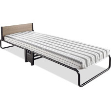 JAY-BE Revolution kokkupandav voodi Airflow kiudmattiga, pulbervärviga, must, üheinimesevoodi, 77 cm