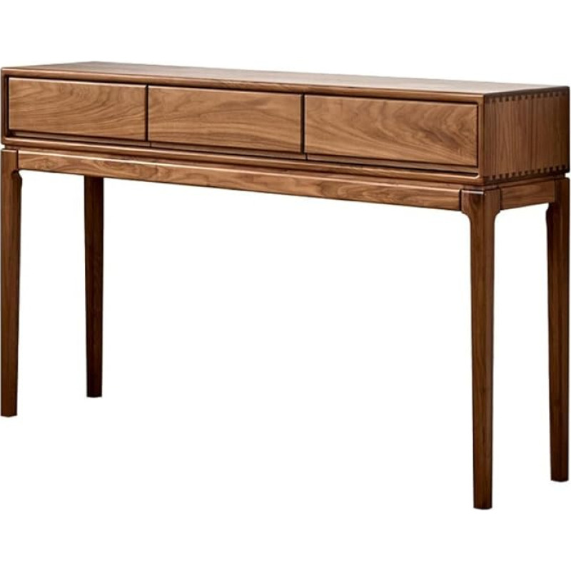 Sissepääsulaud, konsool, diivan, sissepääsulaud sooja pähklipuust pruunis 3 sahtliga, kaasaegne diivanilaud elutuppa, koridorilaud ja kohvilaud diivani taga, uks, küljeplaat (keskmine)