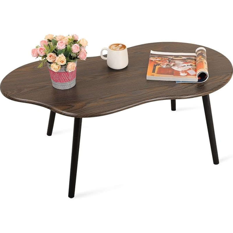 Pilvikujuline kohvilaud Modernne tööstuslik stiil Puidust kohvilaud Ebaregulaarne kesklaud Põrandalaud Mid Century Dekoratiivne mööbel elutuppa Rustic Brown