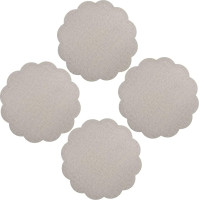 Alipis 4 Stück Teiliges PU Leder Tischset Rund Blumenform Rutschfest Ölbeständig Hitzeschutz Modernes Dekoratives Platzset für Restaurant Hotel Zuhause