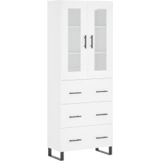 vidaXL Highboard valge 69,5x34x180 cm Komposiitpuit 69,5x34x180 cm